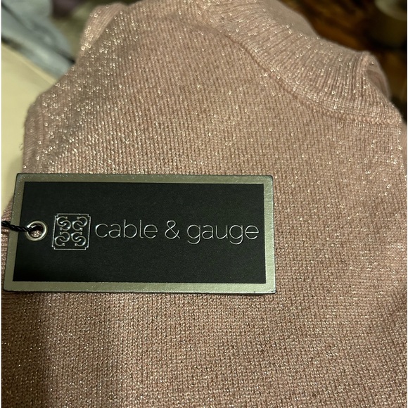 Super sparkly Blush Colour turtleneck top size Small - Picture 5 of 6